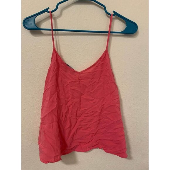 Even & Odd Crop Tank Top Pink Women's Size Medium Spaghetti Strap Y2K Boho I9 - Picture 3 of 5